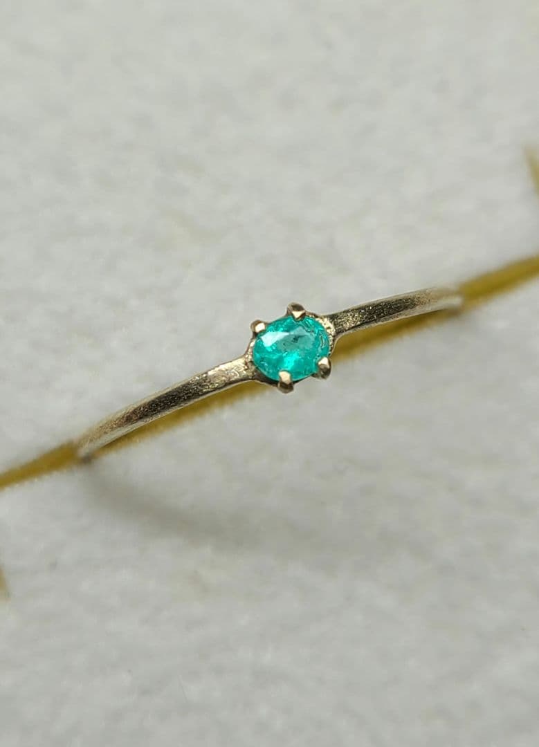 ビカビカネオン!!★ブラジルバターリャパライバトルマリン10金リング★