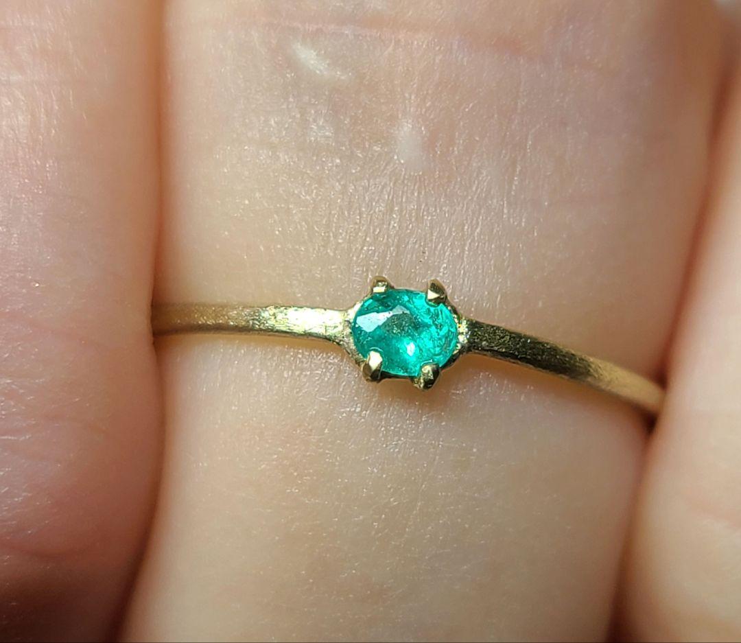 ビカビカネオン!!★ブラジルバターリャパライバトルマリン10金リング★