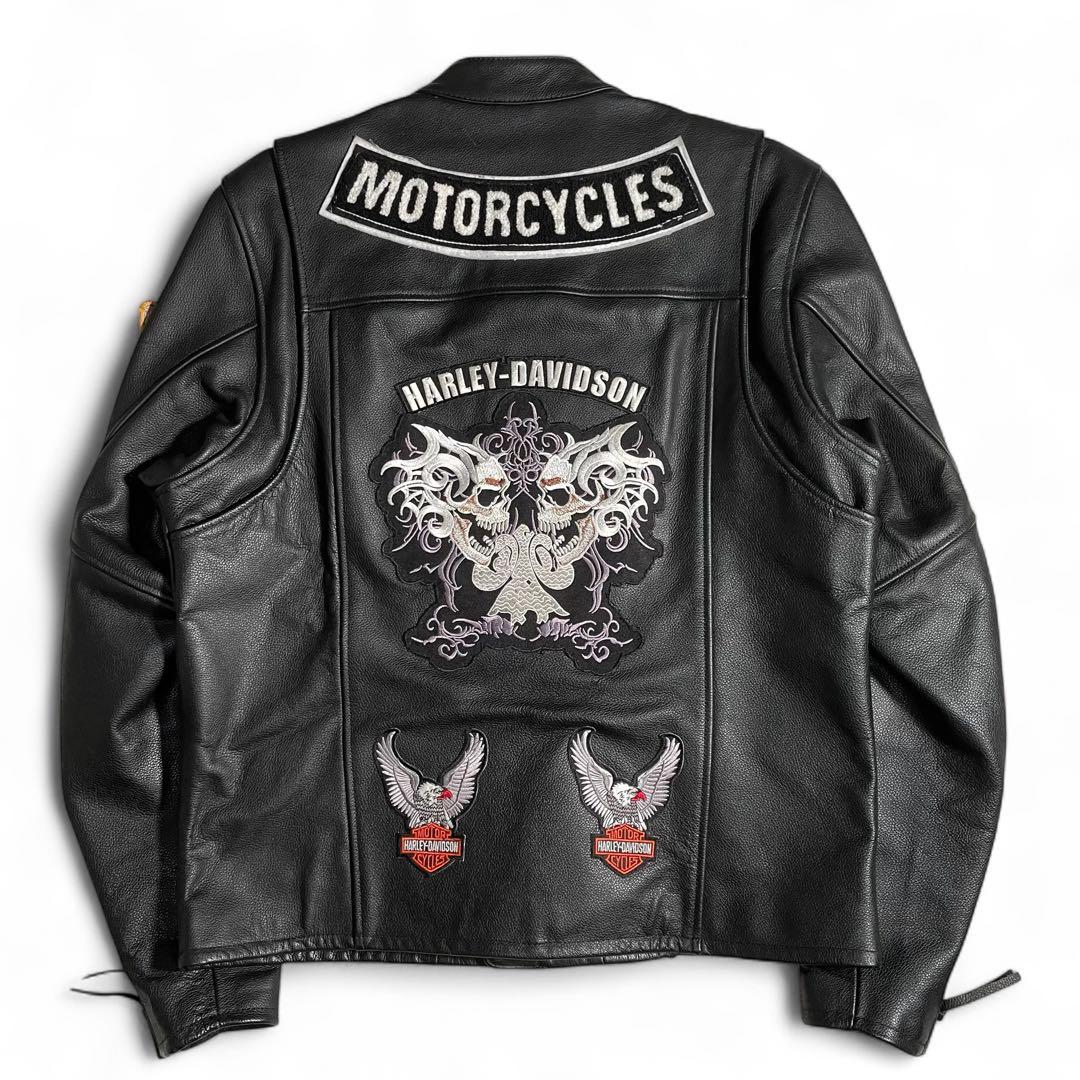 ハーレーダビットソン レザージャケット ライダースジャケット カスタム品