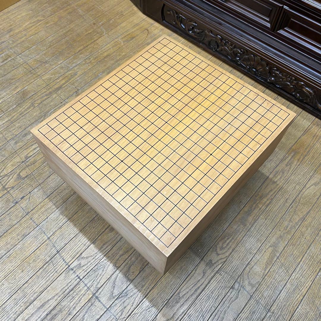 高級　囲碁盤　石、へそ、カバー付き