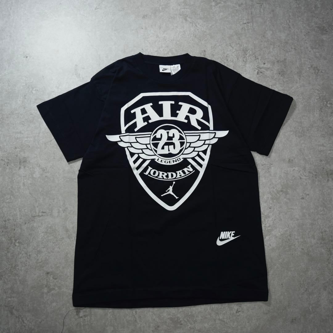 90s NIKE AIR JORDAN プリントTシャツ ウィングロゴ ブラック