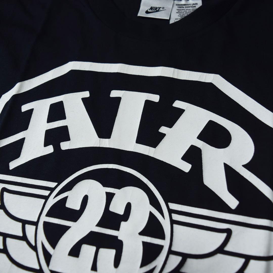 90s NIKE AIR JORDAN プリントTシャツ ウィングロゴ ブラック