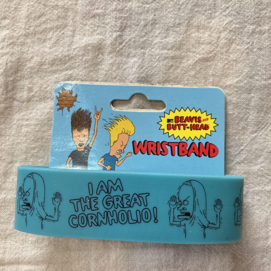 新品未使用　ラバー　リストバンド　ビーバス　バットヘッド　MTV 25mm幅