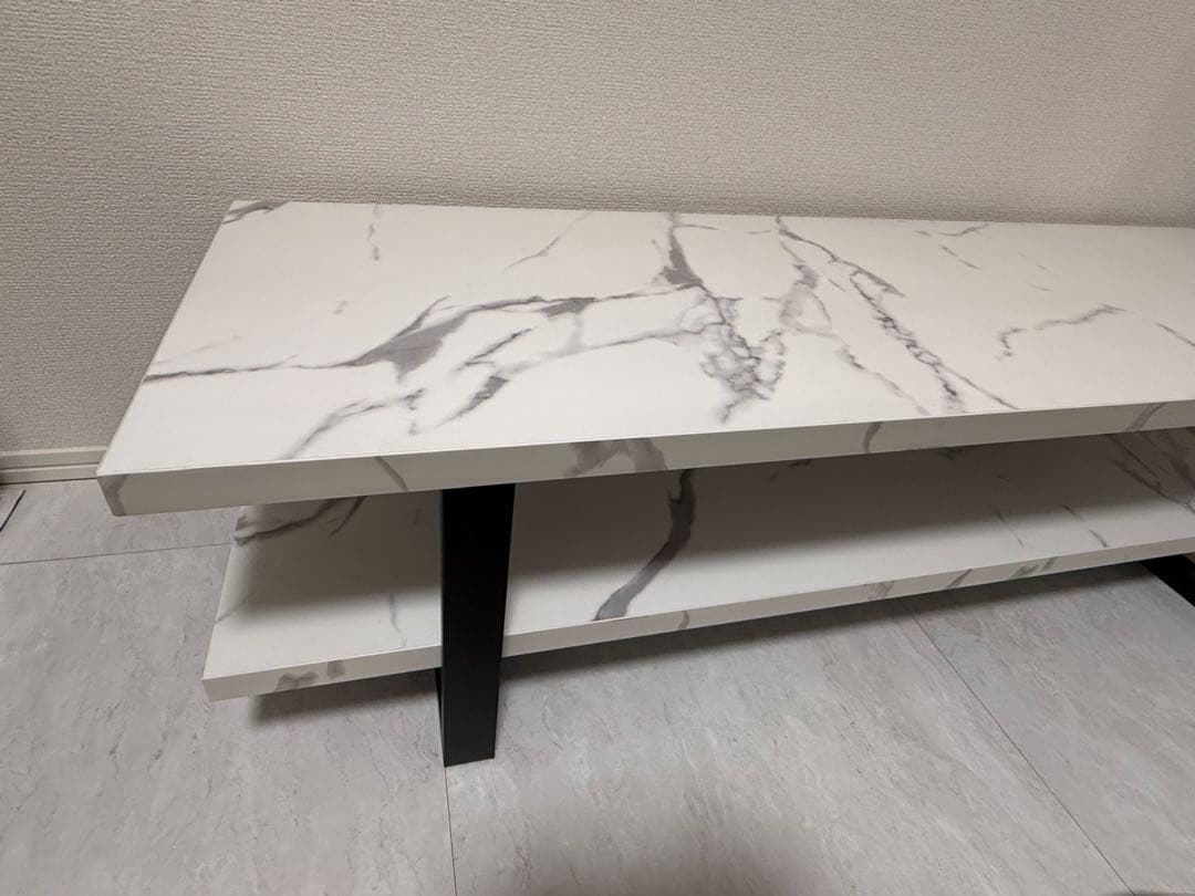 2*c様 【完成形】テレビ台　ローボード　大理石調　120cm