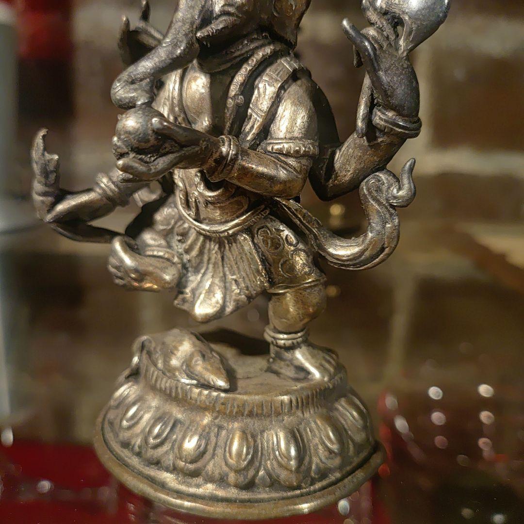 ガネーシャ チベット仏　仏教美術　アンティーク　470ｇ