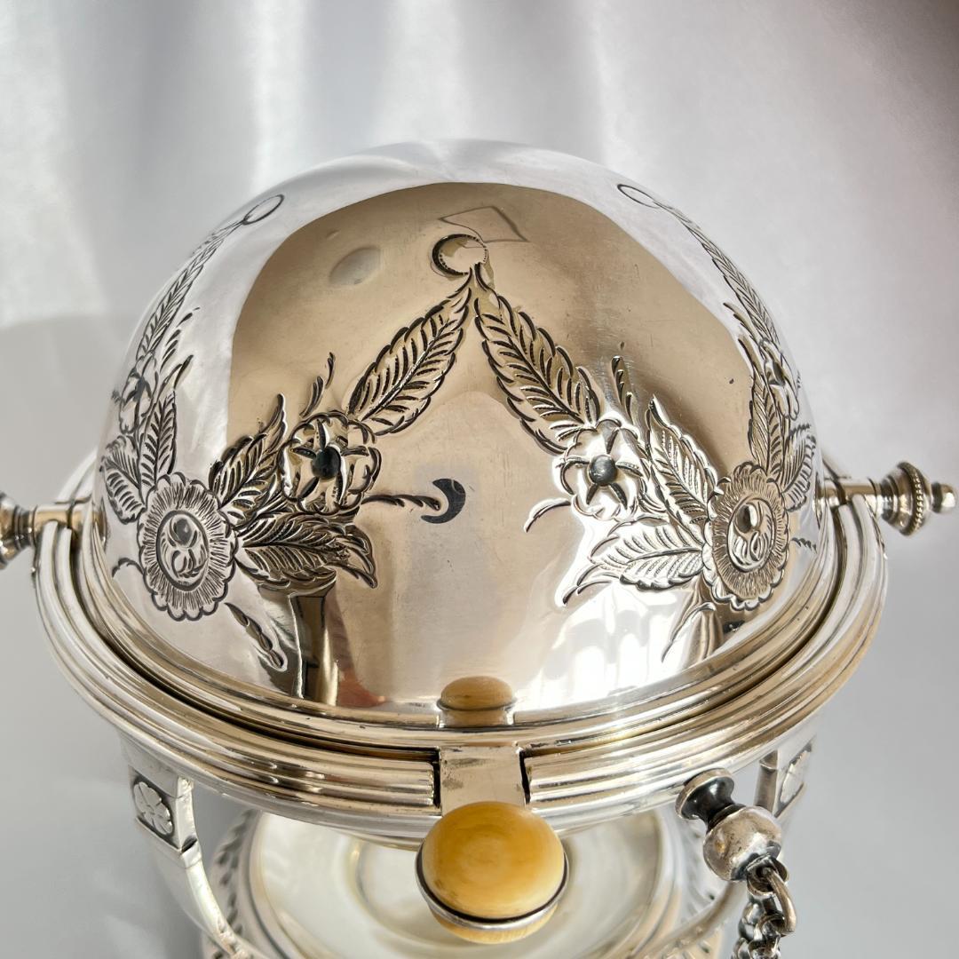 【英国 】ロールトップのエッグコドラー【シルバープレート】ライナー