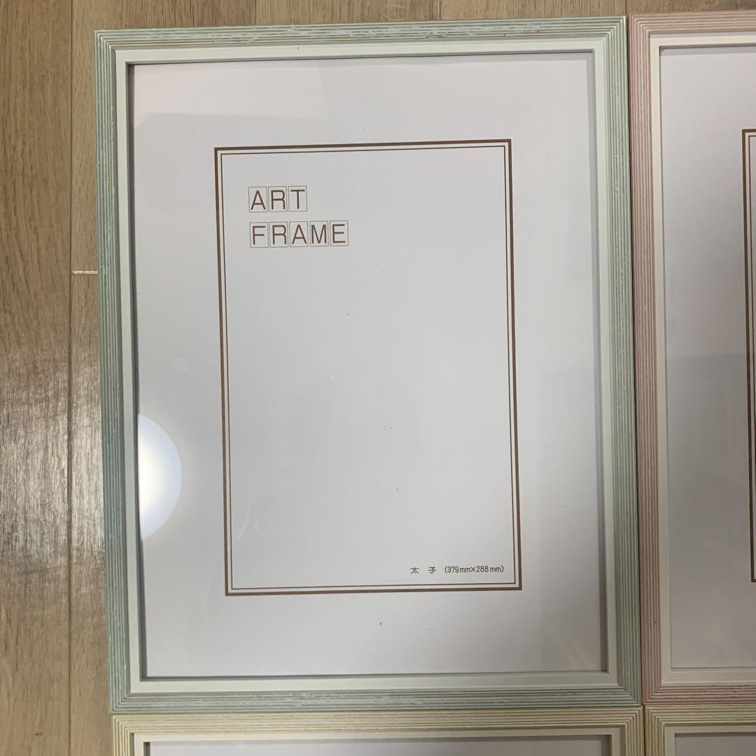 【4点】【美品】デッサン 額縁 7917 太子 379X288 レッド グリーン