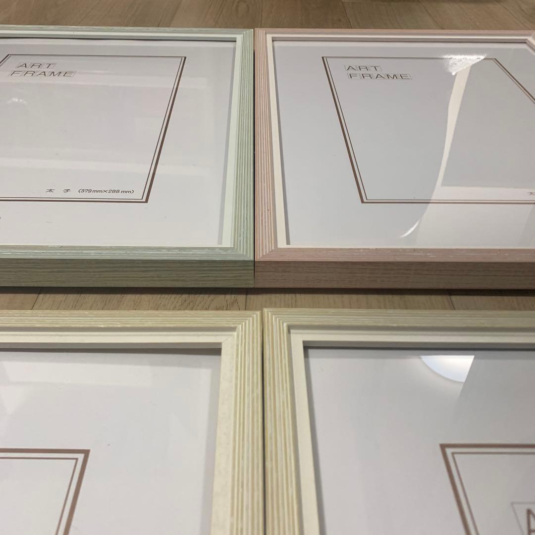 【4点】【美品】デッサン 額縁 7917 太子 379X288 レッド グリーン