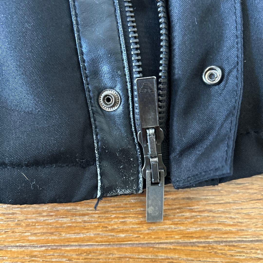 【yuyu】EMPORIO ARMANI ブラックレザージャケット S