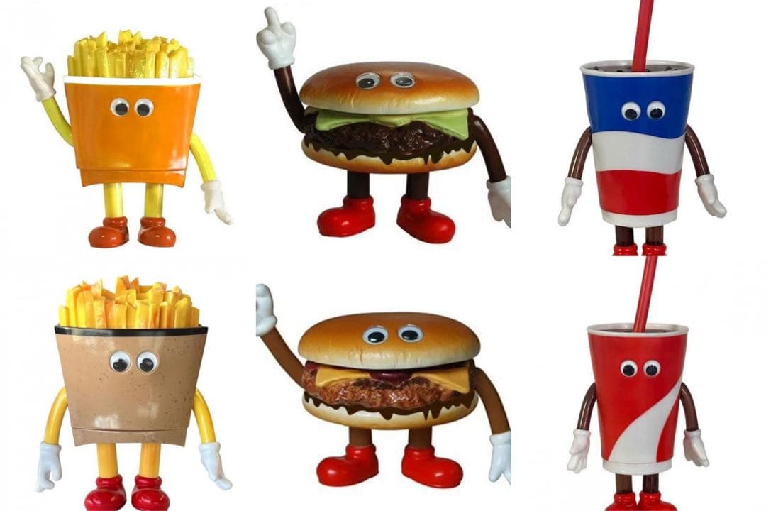 KAIEDAFLAVORSフレーバーズソフビ6点セット ハンバーガーポテトコーラ