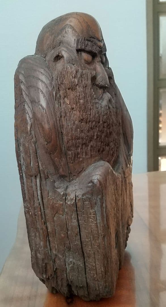 国宝姫路城天守閣古材 橋本星湖作 仙人の彫刻