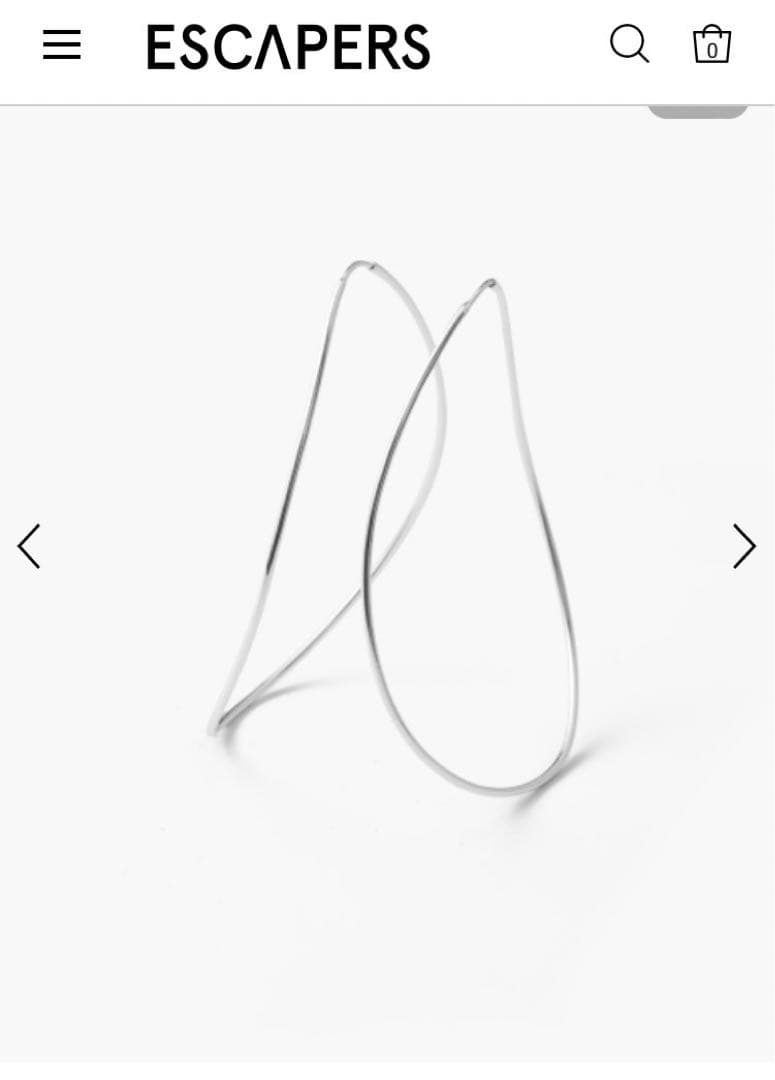 サクサク様BAR jewerly contour earrings silver