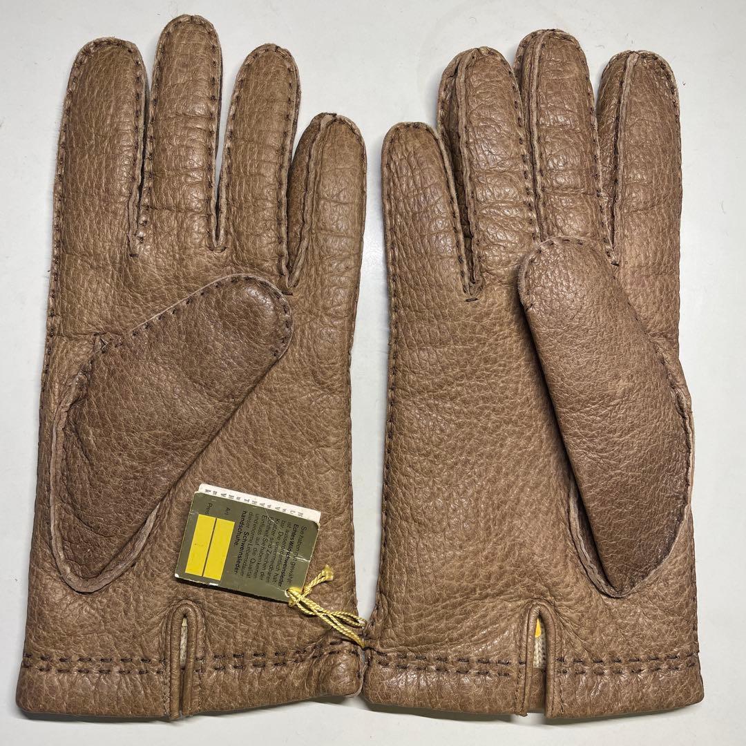 未使用 ペッカリー ドイツ製 サイズ8-1/2 ライトブラウン色 ライニング有り