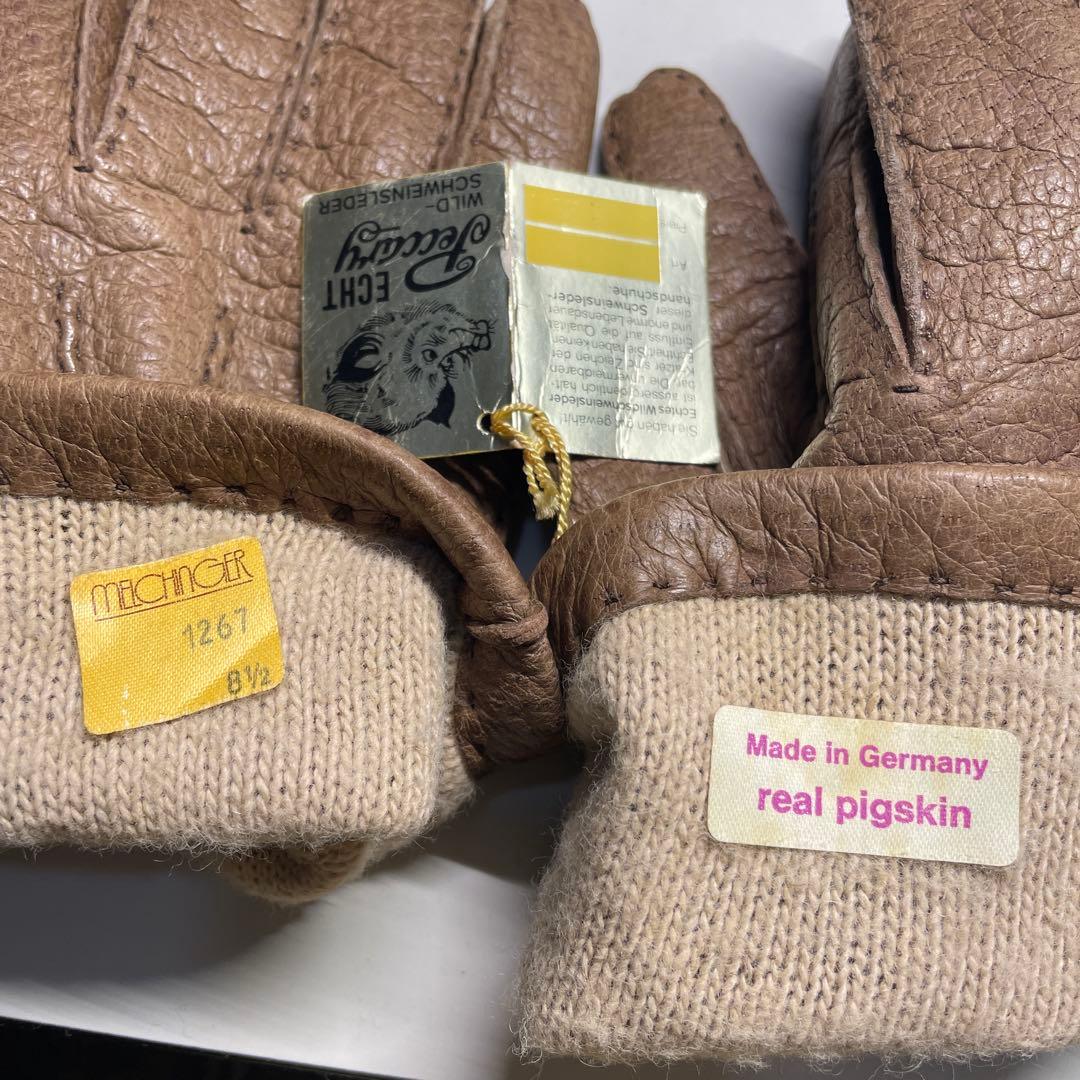 未使用 ペッカリー ドイツ製 サイズ8-1/2 ライトブラウン色 ライニング有り