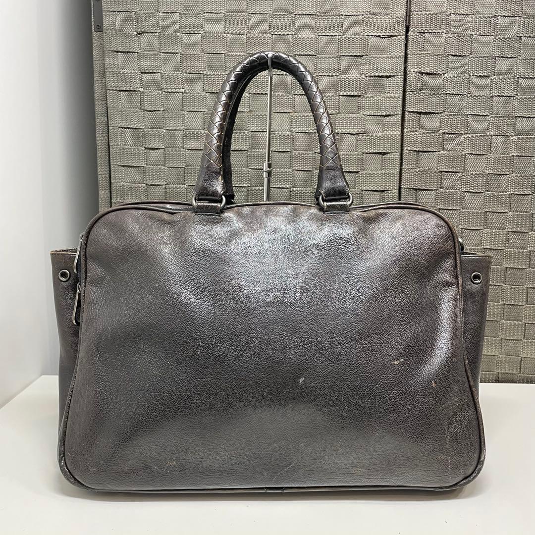 H*a様 BOTTEGA VENETA レザー ビジネスバッグ ブラウン