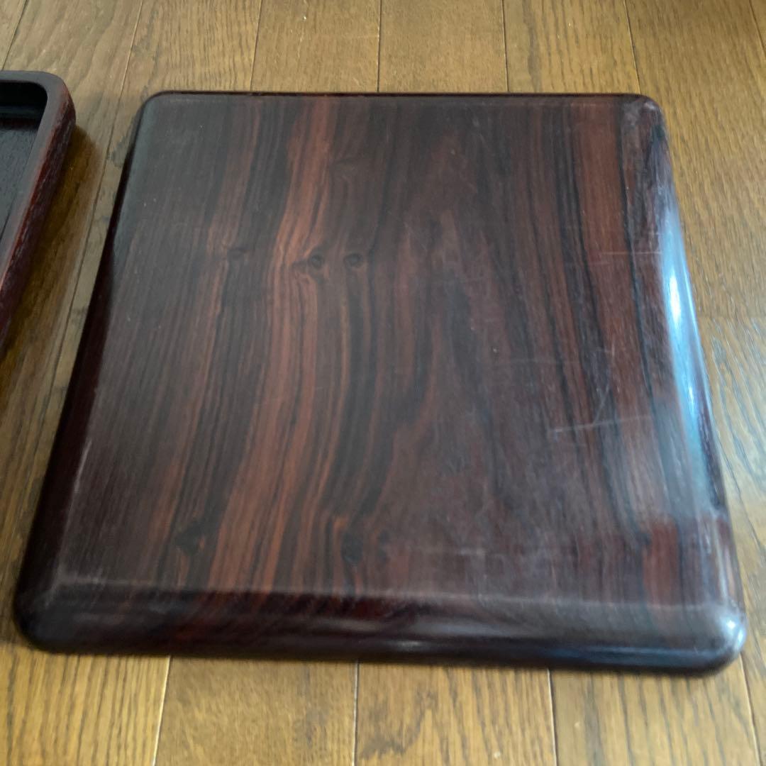 紫壇　お盆　アンティーク　古美術　煎茶