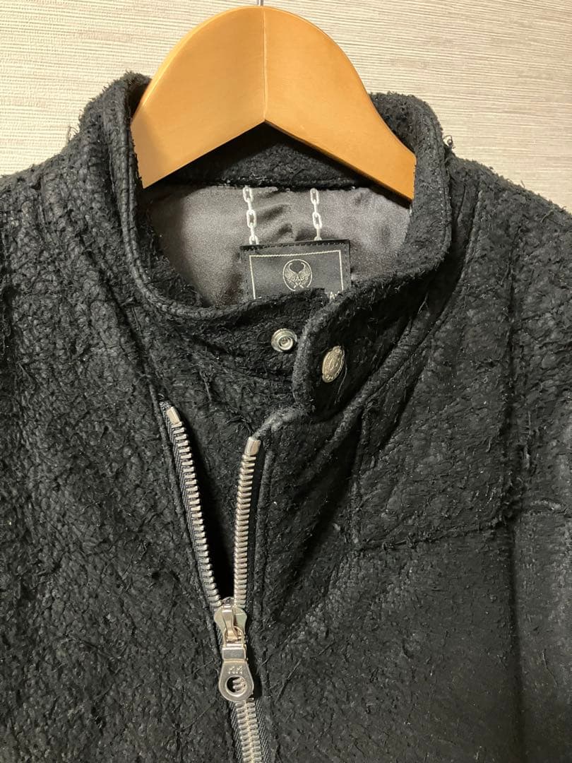 BACKBONEスエードシングルライダースジャケット北原哲夫バックボーンレザー