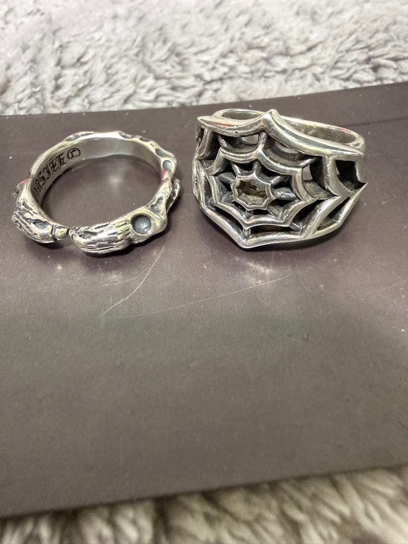 スパイダーウェブデザイン シルバーリングセット19号