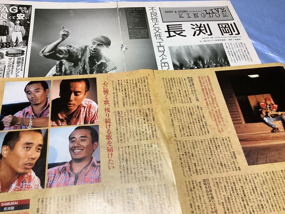 レア　コレクション　長渕剛　切り抜き87ページ(18部)、小さい切り抜きオマケ。