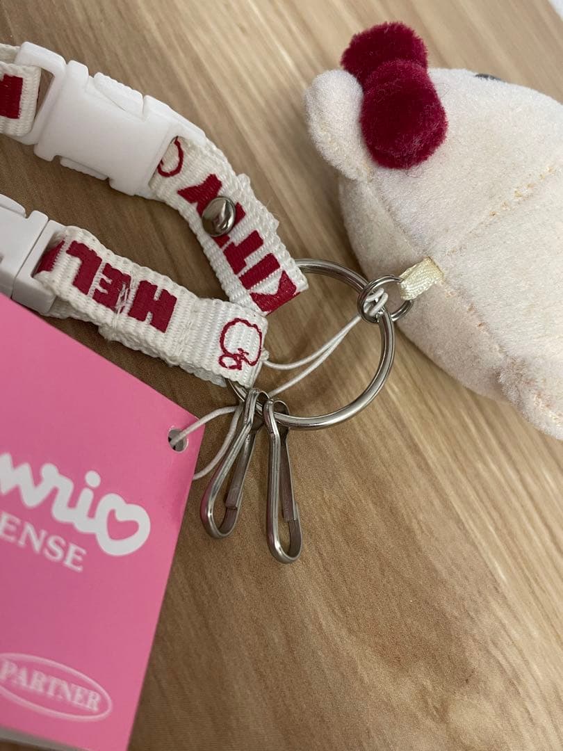 サンリオ　レア　キティ　小麦肌　携帯ストラップ　マスコット付きストラップホルダー