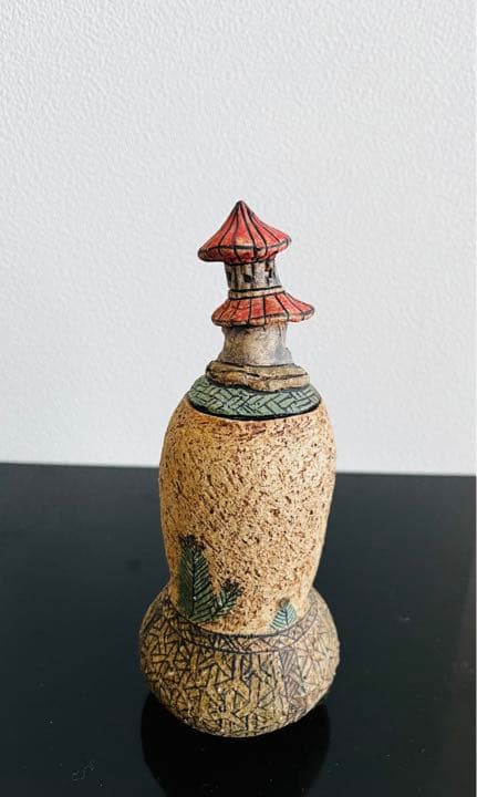 脇山さとみ　オブジェ　花器　「塔」　茶道具