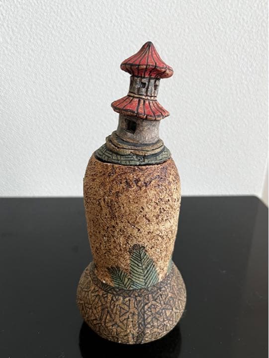 脇山さとみ　オブジェ　花器　「塔」　茶道具