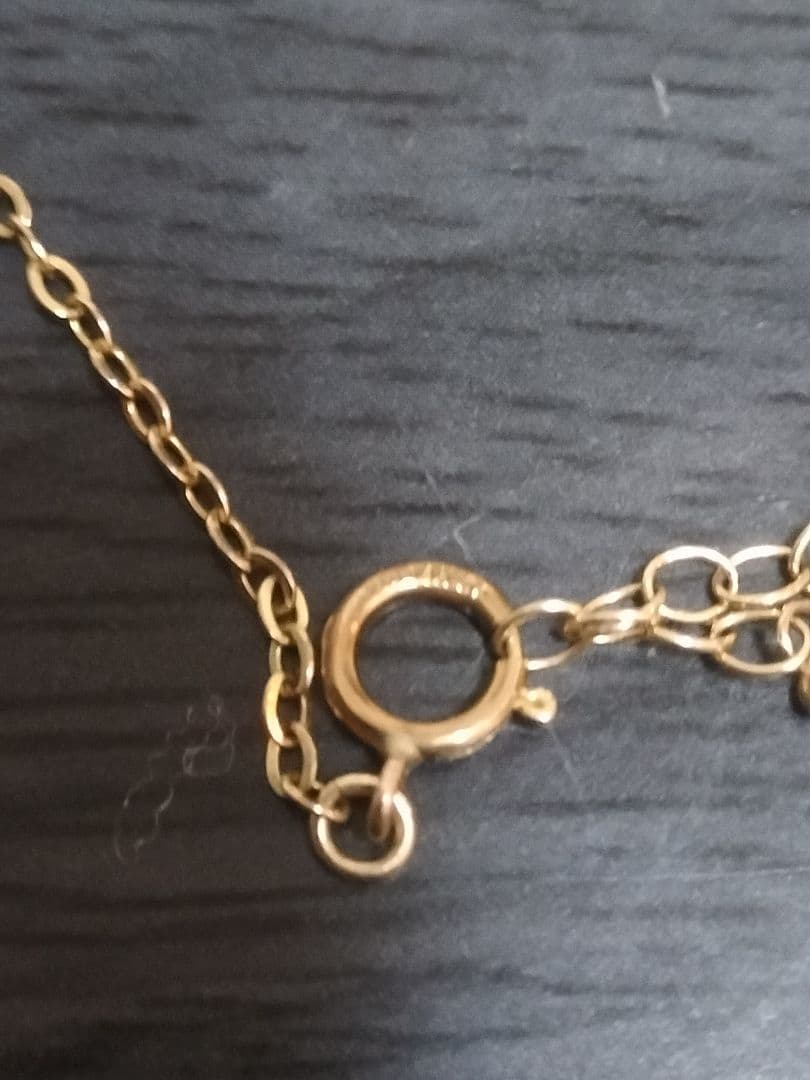 K14ハートチャーム付きアンクレットとブレスレット