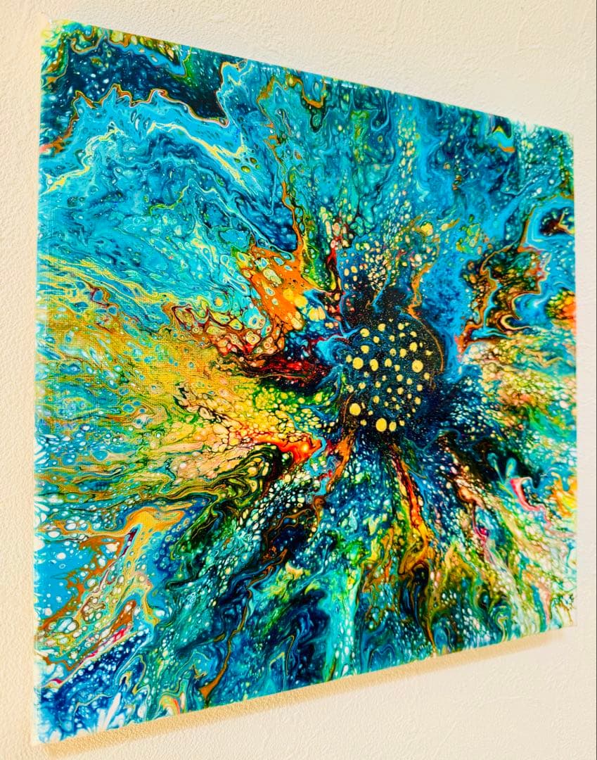 原画　アクリル画　アート【 靖光青花 -Seikoseika- 】