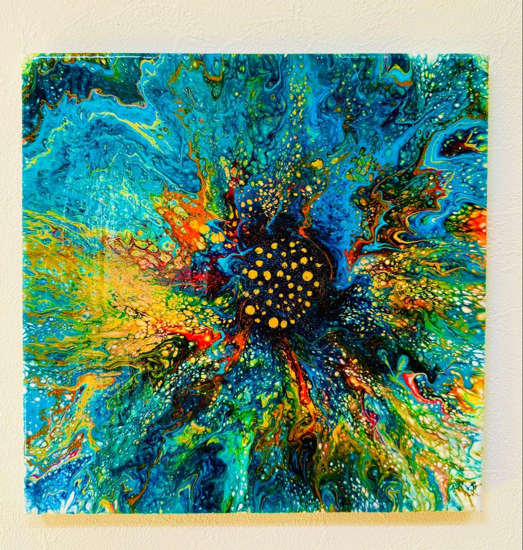 原画　アクリル画　アート【 靖光青花 -Seikoseika- 】