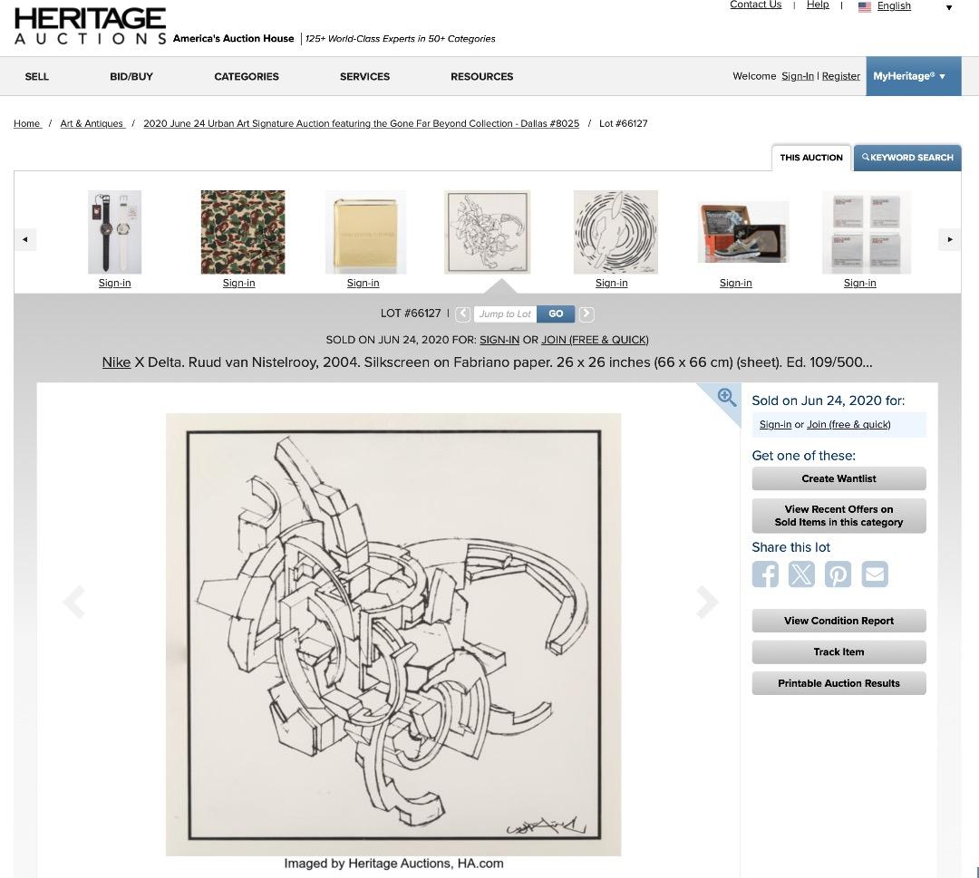 ナイキ プロモーション用 グラフィティー シルクスクリーンプリント作品