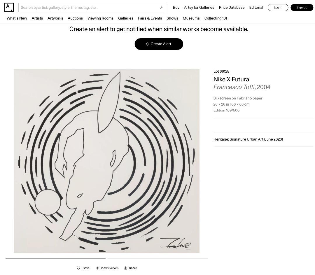 ナイキ プロモーション用 グラフィティー シルクスクリーンプリント作品