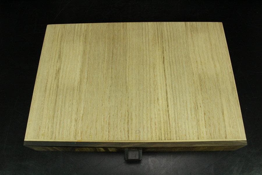 煎茶 銘木 寄せ木 茶箱 器局 指物師 暲尚斎 古希作 共箱(K-YC503)