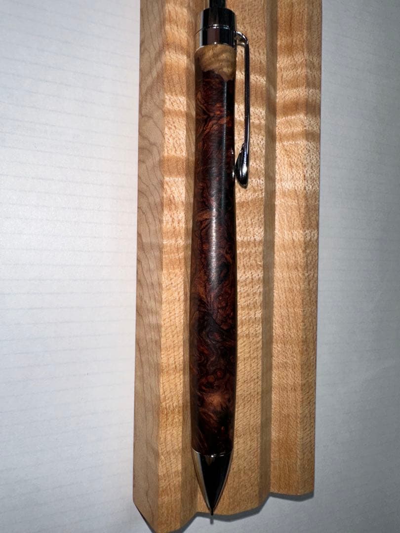 こぶた工房　シャープペンシル　ローズウッド瘤杢極上　0.5mm 節修正あり