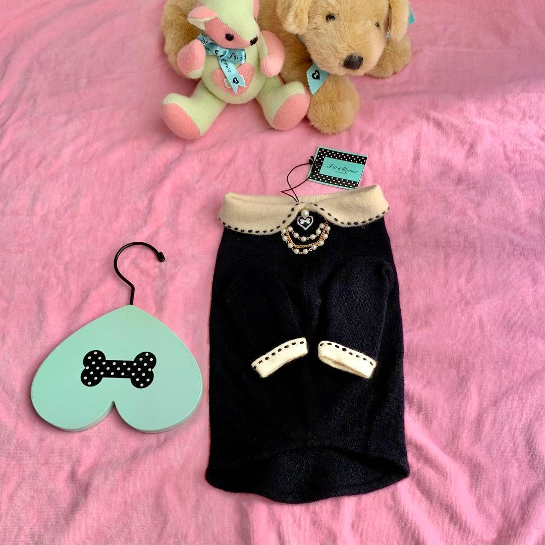 訳あり未使用Fifi&Romeo3連ネックレスカシミヤニットハンガー付セーターL