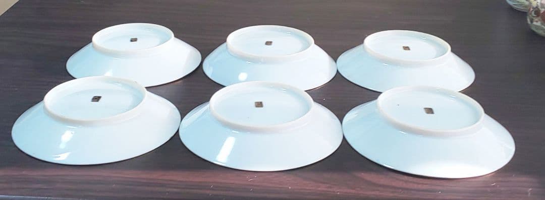 九谷焼 大正時代 金彩花鳥富士模様柄 ティーセット 6客8点セット 陶磁器