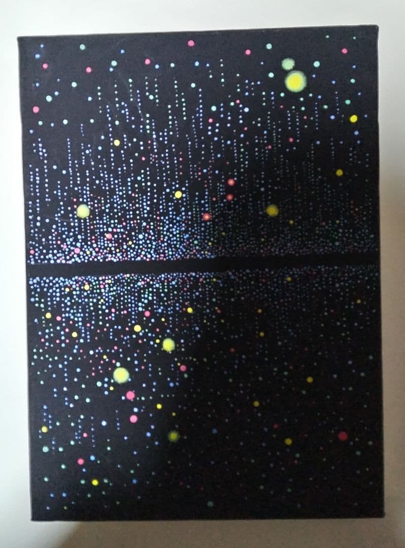 草間彌生、絵画、油彩４号、魂の灯、2008、肉筆、新品額縁。