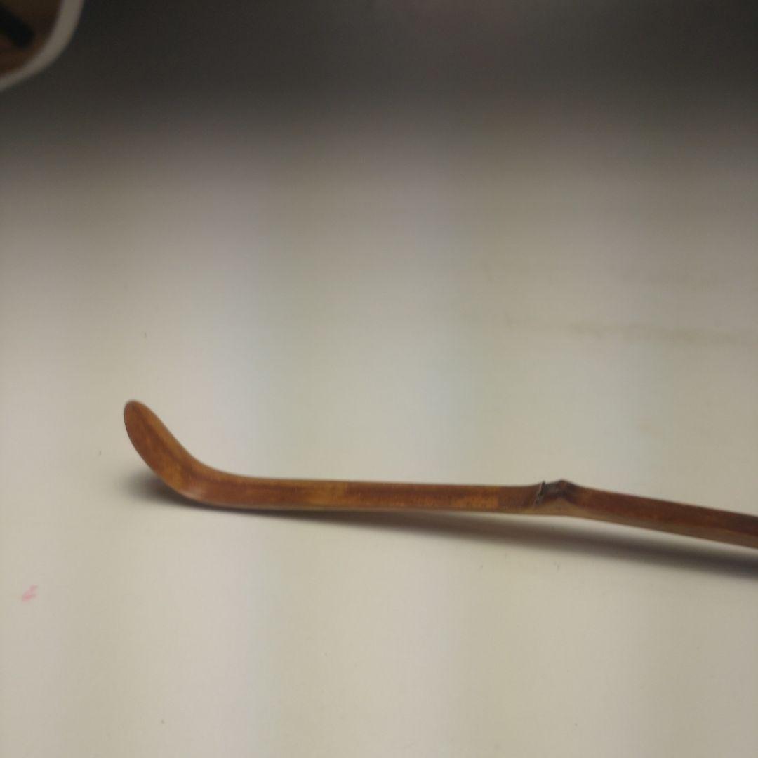 イ100 茶杓『大徳寺　立花大亀　極箱』『銘　野分』『稲尾誠中斎下削り』竹茶杓