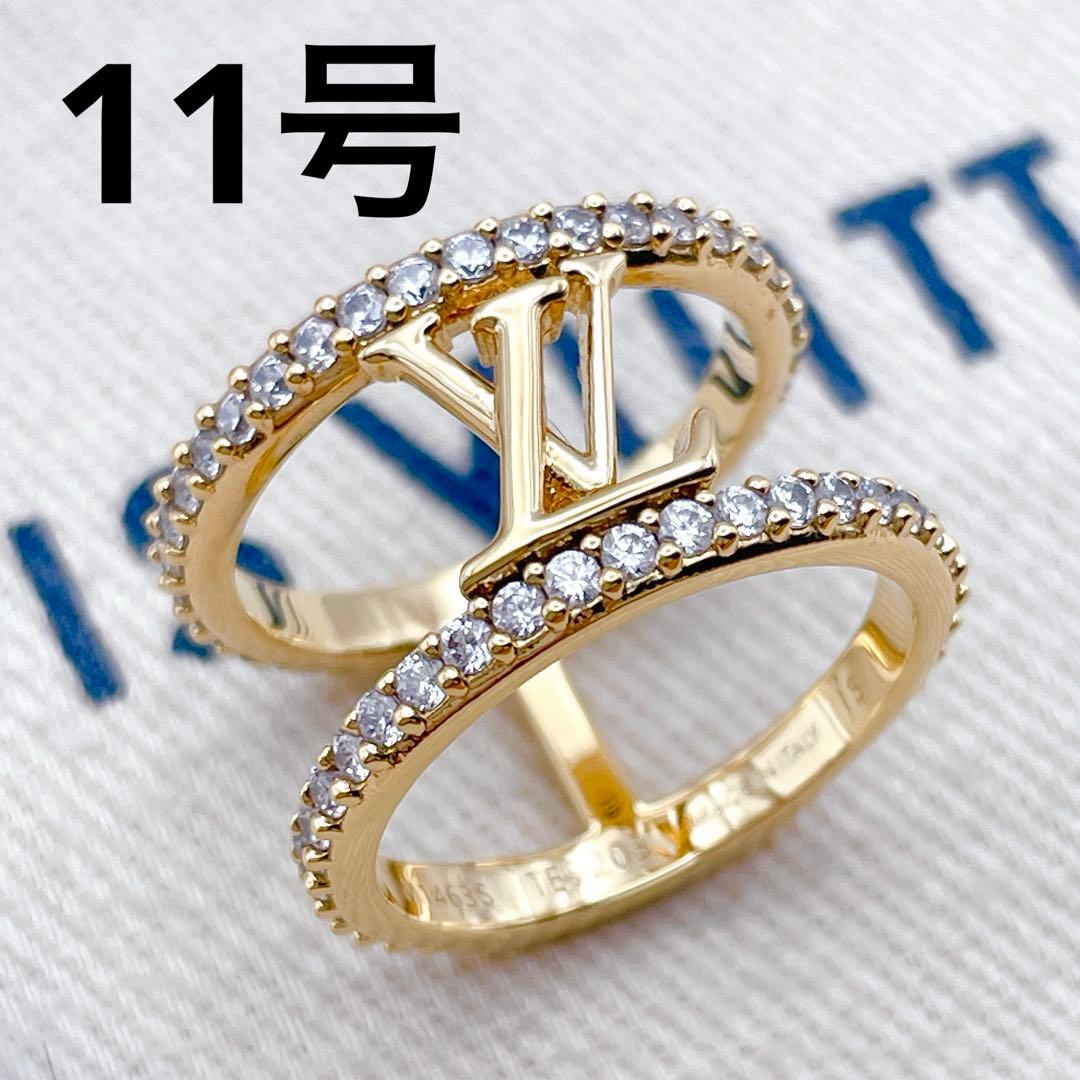 LOUIS VUITTON リング　アイコニック　ストラス　ストーン　ゴールド