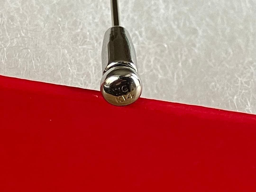 シンプルなピンブローチ　K14 WG