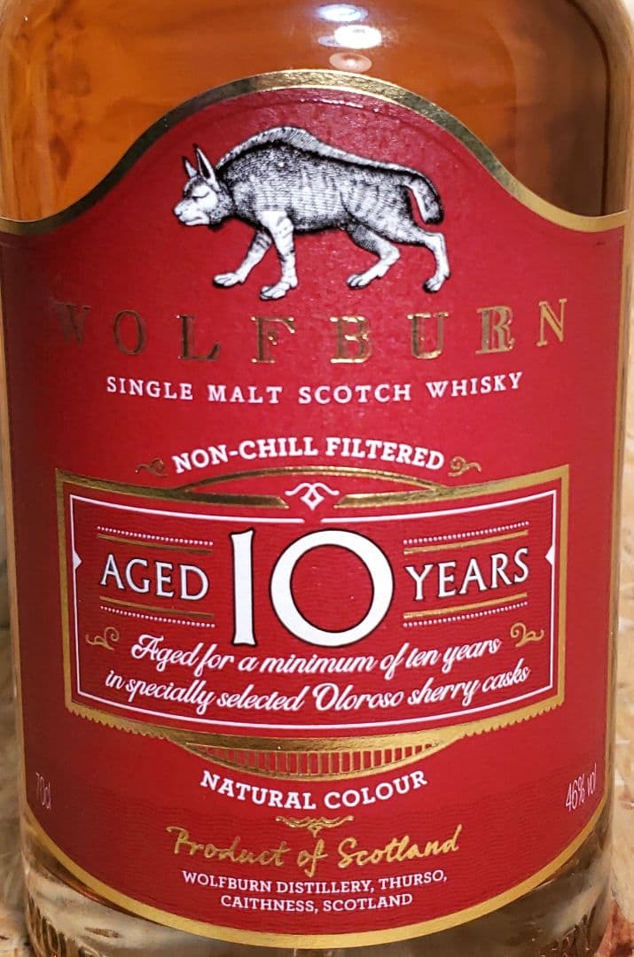 スコッチウイスキー　WOLF BURN 10年 ノンチルフィルター