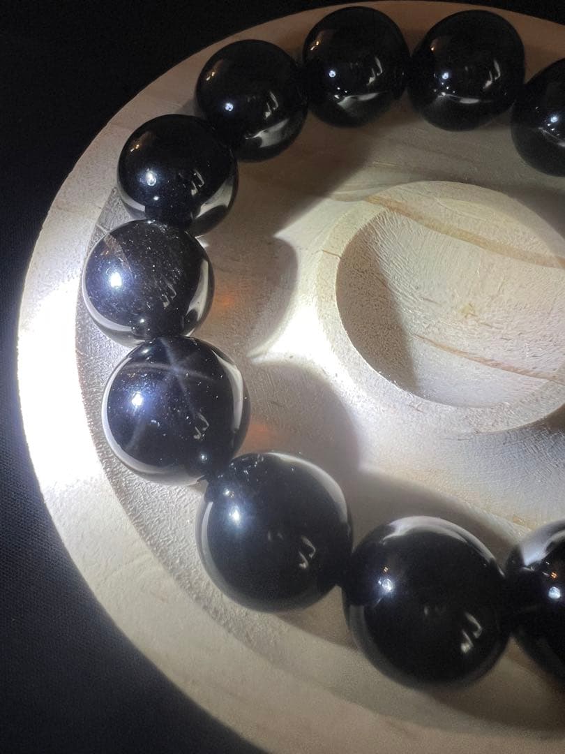 私のエネルギー吸いすぎた魔除けの王様⭐︎スターモリオン(黒水晶)ブレスレット