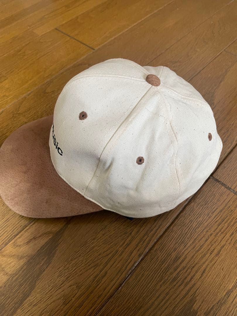 m.stockビンテージ　SONY MUSIC 生成り　キャップ