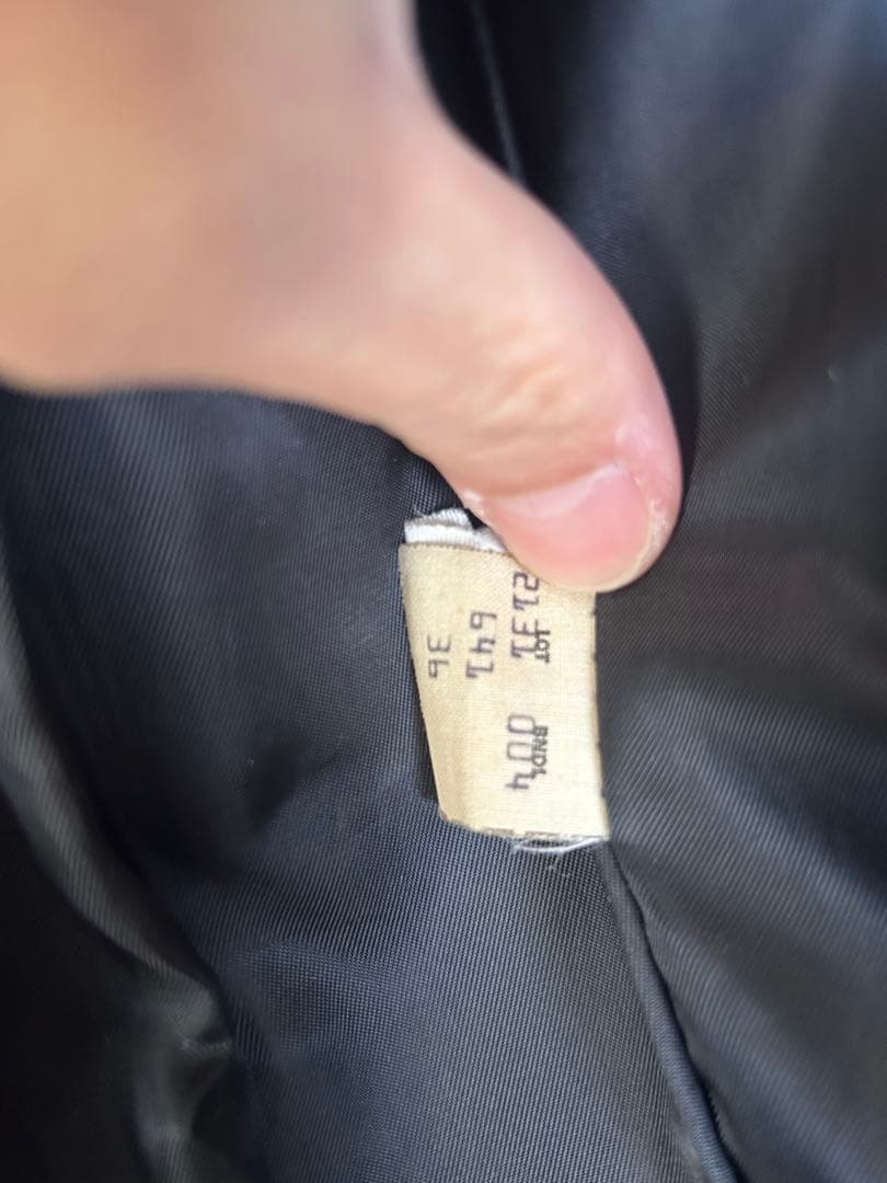 Schott ブラック シングルライダースジャケット 36