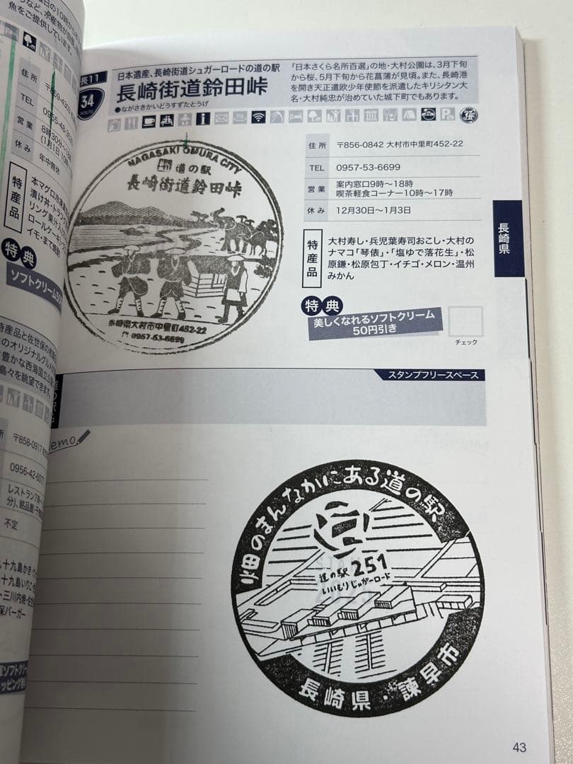 道の駅スタンプブック　九州・沖縄版　2025年度版　全制覇　応募用紙付