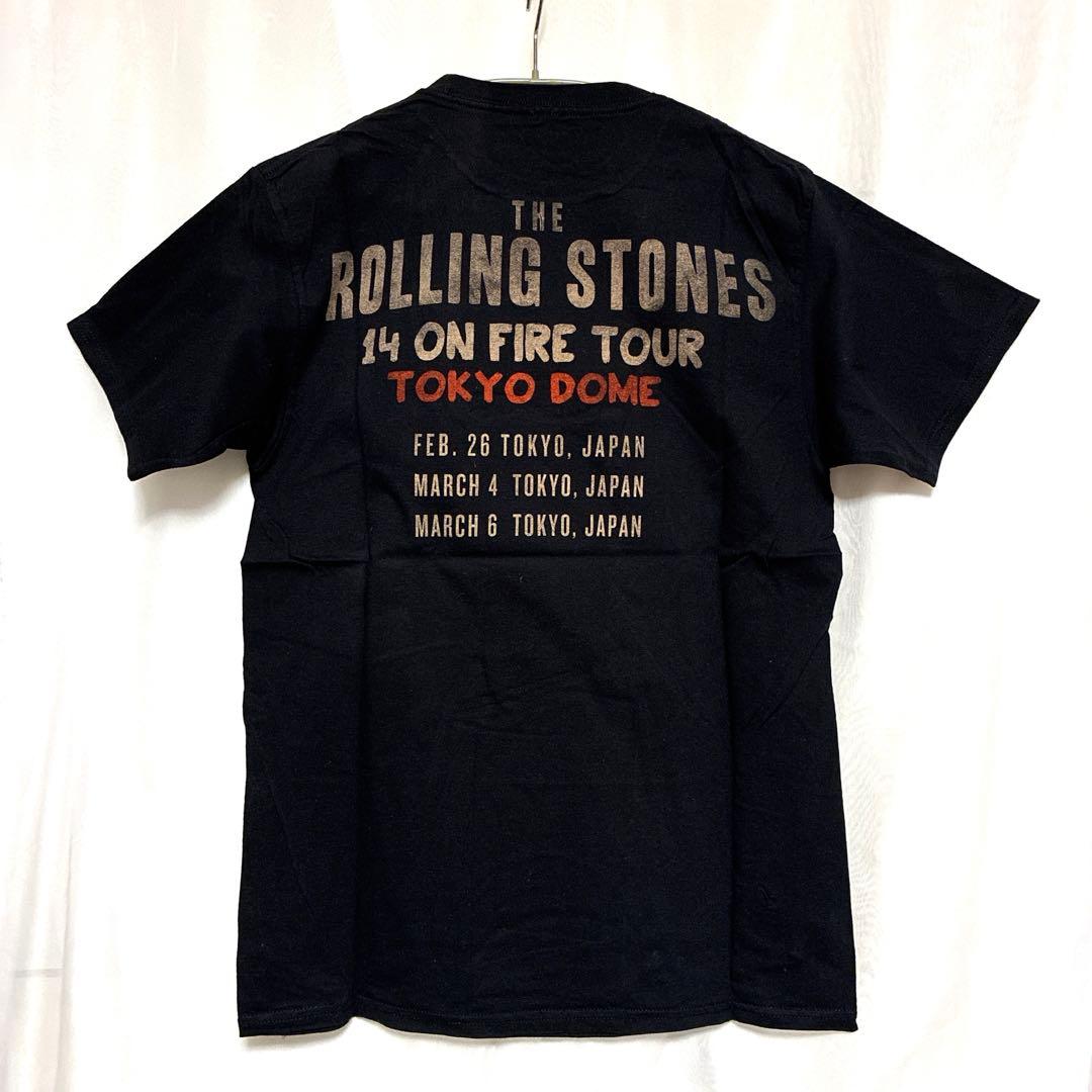 ローリングストーンズ ファイアー ベロT黒 ②