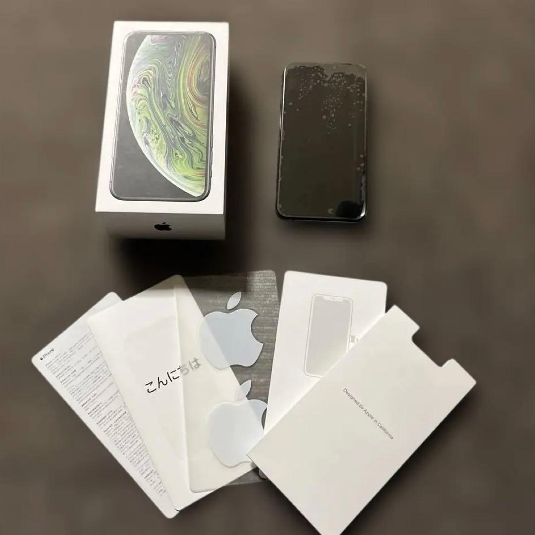 【iPhone XS】　液晶パネル　バッテリー交換済 64GB スペースグレー