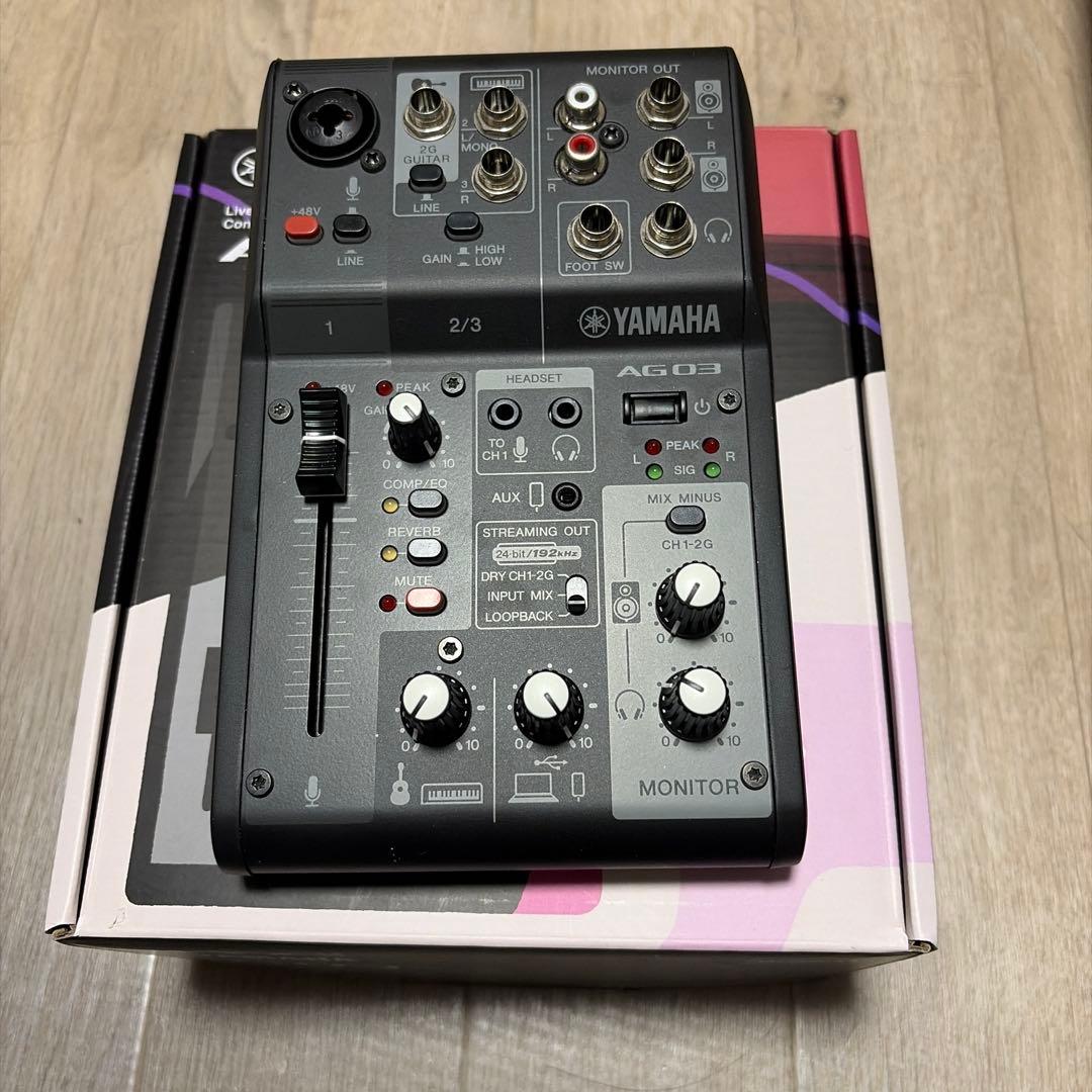 YAMAHA AG03 MK2ライブストリーミングミキサー　ブラック