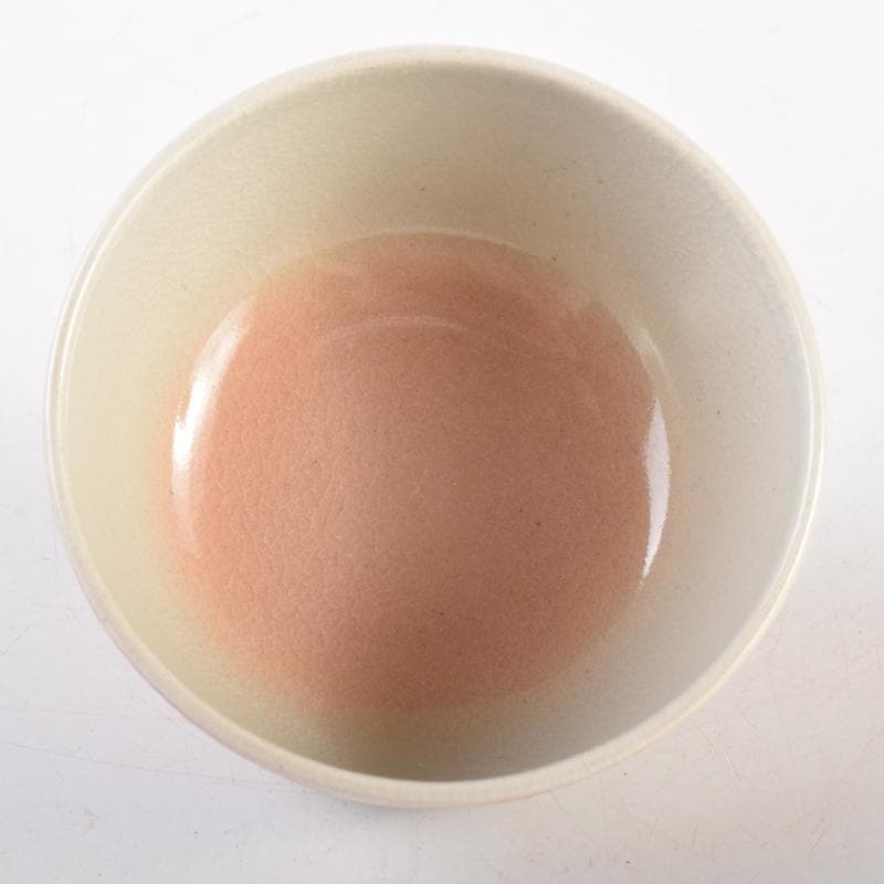 煎茶道具　北村和善作　御室焼　御本手　煎茶碗　五客　共布共箱　V　7030