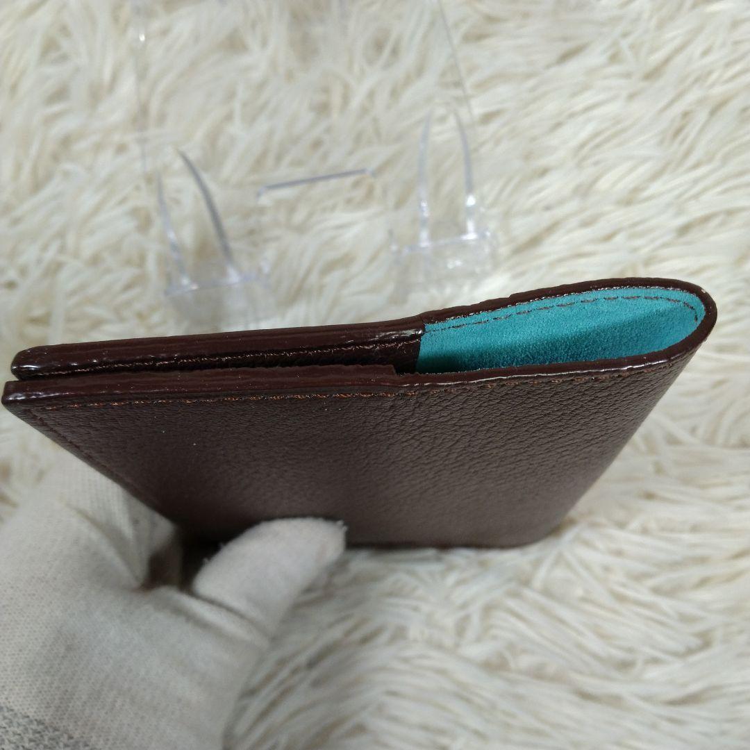 Tiffany & Co. レザー パスポートケース ティファニーブルー 茶