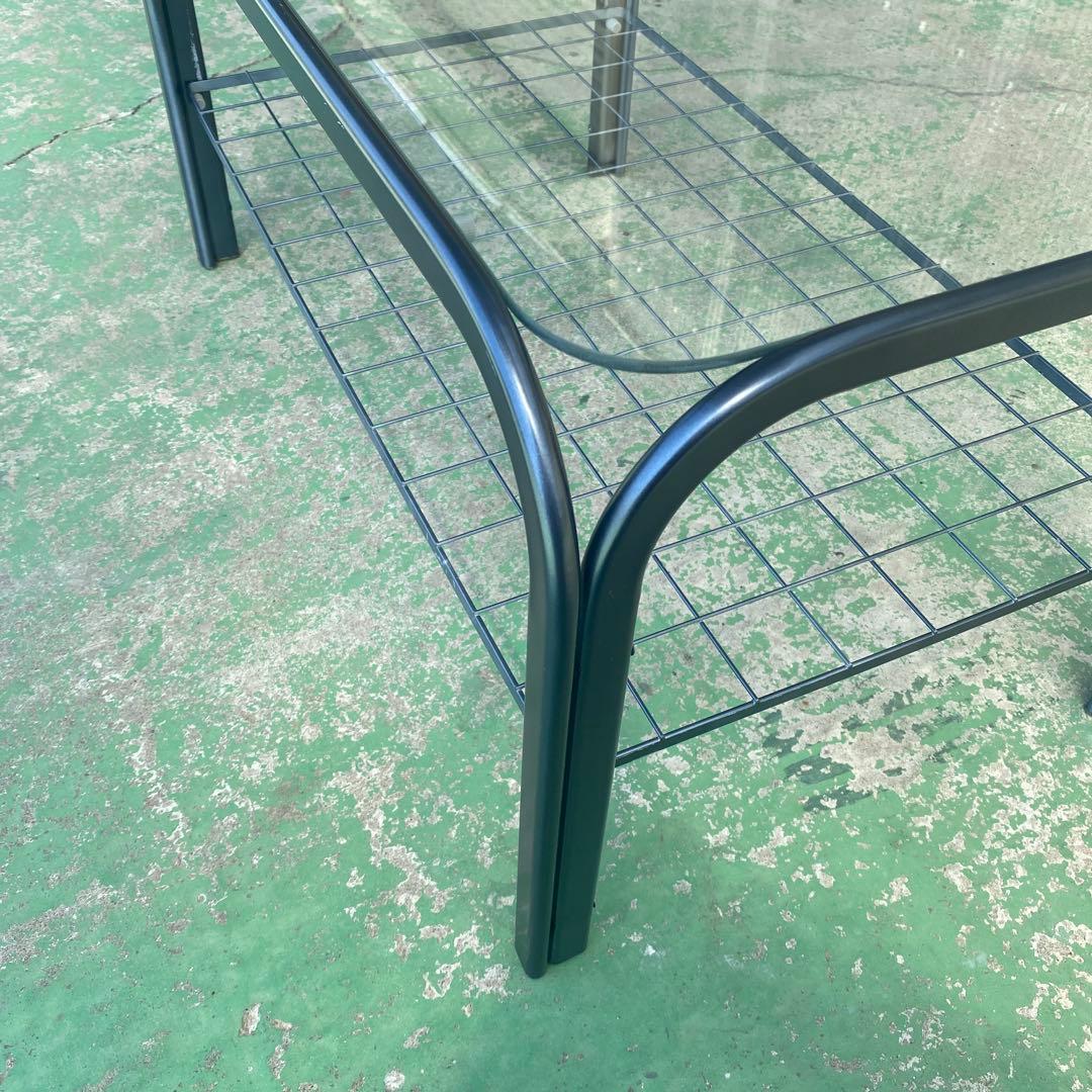 昭和レトロ　ガラステーブル　当時物　80年代